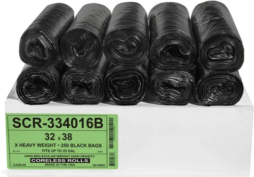 Miniatura 9 de Aluf Plastics - Bolsas de basura de 7-10 galones (paquete comercial de 1000 unidades) - Serie de reducción de fuente, valor de alta densidad