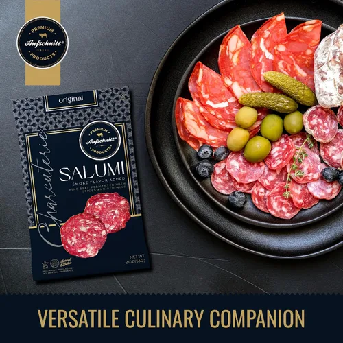 Miniatura 6 de Aufschnitt Meats Kosher Salumi - Salchicha en rodajas, carne de embutidos - Carne fermentada fina - 2 onzas, original, paquete de 12