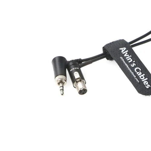 Miniatura 3 de Alvin's Cables Cable de audio de perfil bajo TA3F Mini-XLR de 3 pines hembra a bloqueo-0.138 in-TRS ángulo recto para Sennheiser EK 2000 Sony UWP