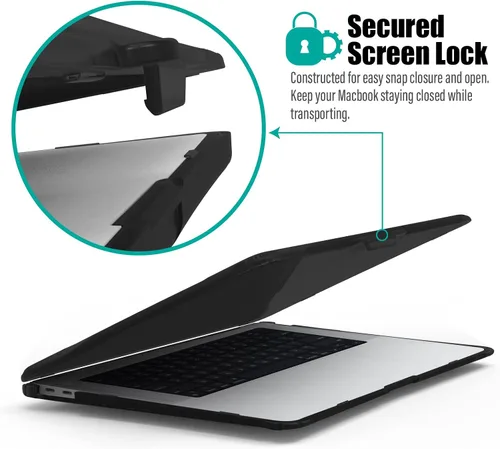 Miniatura 6 de IBENZER Hexpact AT13-BK - Funda compatible con MacBook Air de 13 pulgadas 2022 2021 2020 M1 A2337 A2179 A1932, funda protectora resistente