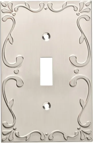 Franklin Brass, carcasa/placa para interruptor de luz clásico con diseño de lazo, Plateado, W35070-SN-C