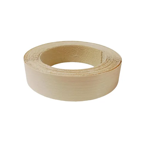Miniatura 5 de Cinta de bandas de borde de chapa de madera de abedul real, rollo de banda de borde preglued de 1 pulgada × 13 pies con adhesivo de fusión