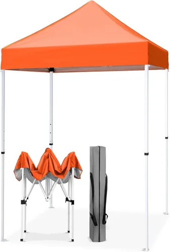 Miniatura 12 de EAGLE PEAK Toldo instantáneo de 5 x 5 con paneles de pared de 4 lados, pequeña tienda de campaña portátil desplegable con bolsa de transporte