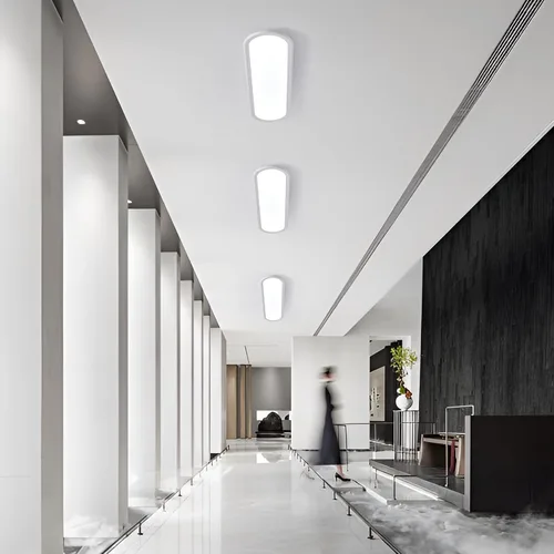 Miniatura 3 de Ganeed Lámpara de techo LED de 27.6 pulgadas, lámparas de techo lineales de alto brillo, blanco frío de 6000 K, luminaria moderna ultra fina