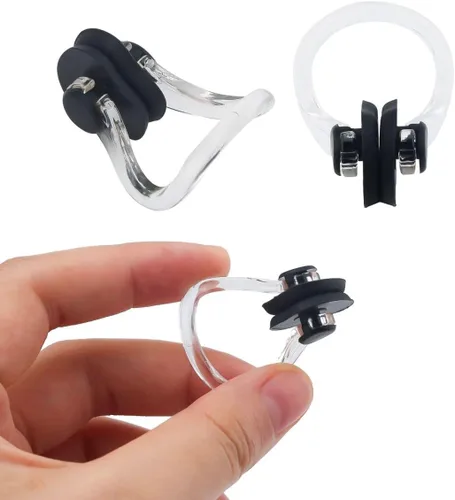 Miniatura 3 de SAVITA Clip de nariz de natación con gel de sílice impermeable para niños y adultos, paquete de caja multicolor (10 colores)