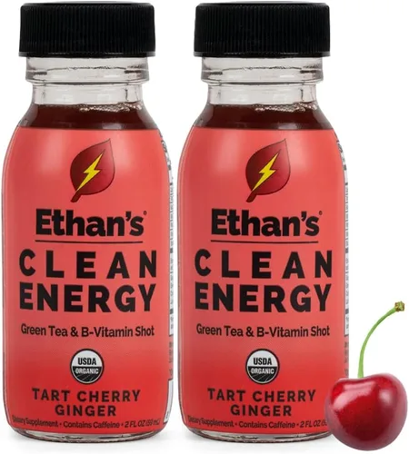 Miniatura 9 de Ethan's Organic Clean Energy Shots Piña, paquete de 12 unidades de 2 onzas, 150 mg de cafeína, té verde, guayusa, melena de león y cordyceps Sin