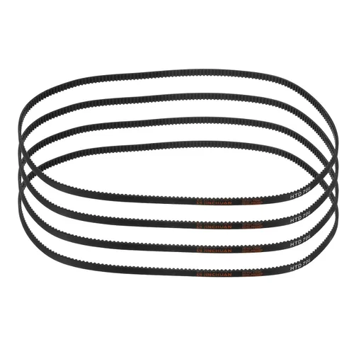 Miniatura 116 de uxcell 4pcs HTD-3M correa dentada de goma 60 dientes, 7.087 in de longitud de paso x 0.236 in de ancho x 0.094 in de altura, correa de distribución