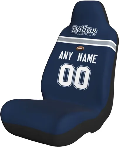 Miniatura 26 de Fundas de asiento de coche de fútbol personalizadas, accesorios personalizados para automóvil, regalos de Arizona con nombre y número, funda