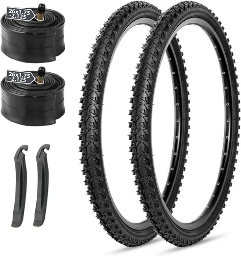 MOHEGIA Neumático de repuesto para bicicleta de montaña: neumático de bicicleta plegable resistente a pinchazos de 26 x 1.95 pulgadas (2.047-22.008