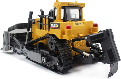 Miniatura 2 de Fisca Bulldozer de Control Remoto RC 1/16 Vehículo de Construcción Completamente Funcional, Cargador Frontal Dozer de 2.4Ghz 11 Canales con Luz