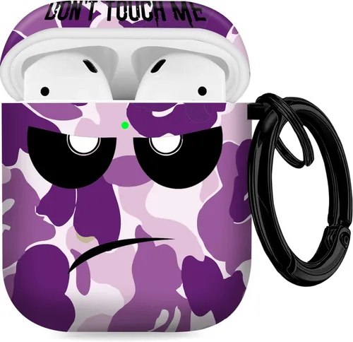 Miniatura 24 de Funda para Airpods, No Me Toques Funda para Airpods con Llavero/Cordón Funda Suave Bonita Resistente a Golpes para Mujeres y Hombres Compatible