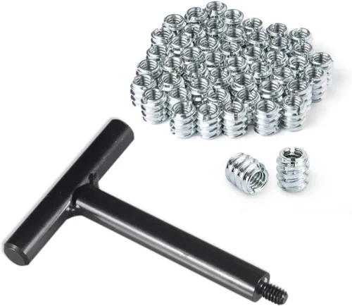 Miniatura 8 de POWERTEC 71380 T-Wrench Herramienta de instalación de inserción roscada 3/8 16 con mango en forma de T