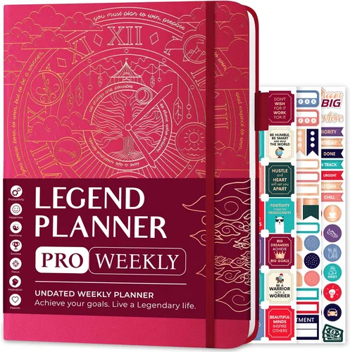 Miniatura 16 de Legend Planner PRO - Agenda semanal y mensual de lujo para aumentar la productividad y alcanzar tus objetivos. Cuaderno organizador de gestión