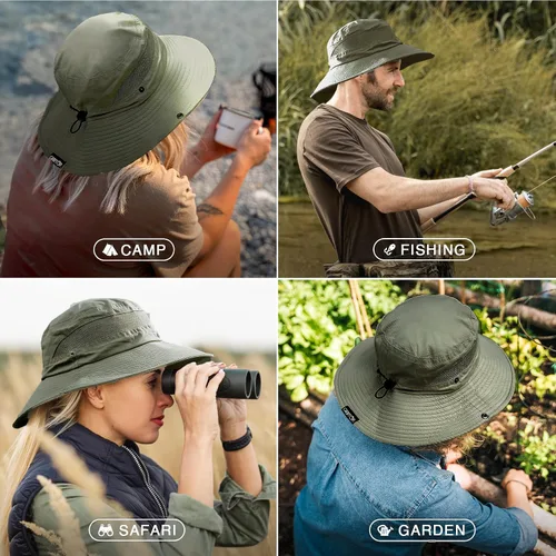 Miniatura 8 de GearTOP Safari Hat for Men Sun Hats for Women UV Protection UPF 50+ Fishing, Gardening, Hiking Hat (22-23 1/2")
