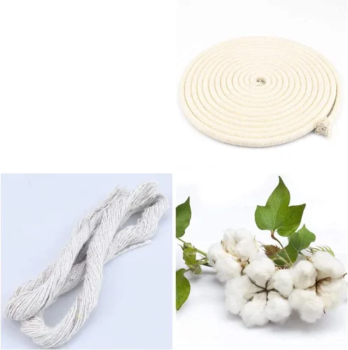 Miniatura 3 de Cuerda de algodón natural de 1/4 de pulgada, tendedero blanco para manualidades, para cestas de cuerda, manualidades, mechas de velas, etc., 0.236
