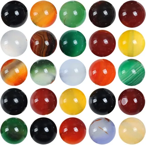 Miniatura 16 de Cuentas sueltas de ágata natural a rayas azules de 0.236 in Cuentas de piedra redondas para hacer pulseras joyería aprox. 62/pcs