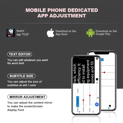 Miniatura 2 de LENSGO TC7S teleprompter portátil para teléfono, teleprompter mini de un segundo con control remoto, aplicación compatible con iPhone y Android
