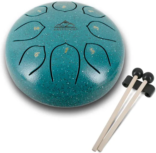 Miniatura 15 de EASTROCK Tambor de lengua de acero para niños de 6 pulgadas, 8 notas, instrumento de percusión, tambor handpan en clave C con bolsa de viaje