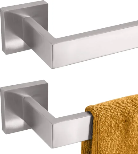 Miniatura 22 de KOKOSIRI Barra de Toalla Individual de 16 Pulgadas, Toallero para Baño o Cocina, Toallero de Pared de Acero Inoxidable SUS304, Cromo Pulido