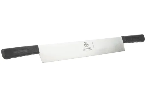 Miniatura 4 de Mundial Cortador de queso de acero inoxidable al carbono de 16 pulgadas, cuchillo de queso de doble mango ideal para cortar bloque de queso, agarre