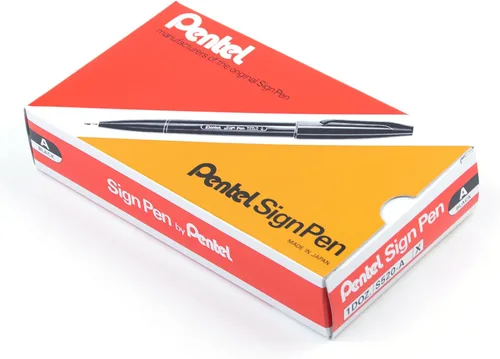 Miniatura 9 de Pentel S52012 - Rotulador de punta fina, punta de bala, 0.028 in, surtido, 12