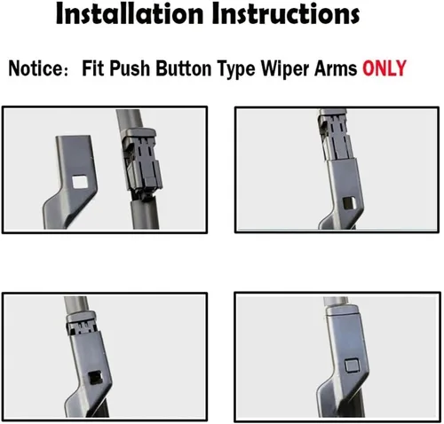 Miniatura 6 de Juego de 3 limpiaparabrisas delantero y trasero compatible con Peugeot 508 SW MK1 2010-2018 26 + 12 pulgadas