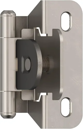 Miniatura 9 de Amerock Bisagra de gabinete doble desmontable Bisagra insertada de 3/8 pulgadas (10 mm) Bronce frotado con aceite Juego de 2 Bisagra