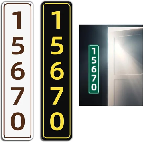 Placa reflectante personalizada para dirección de casa para exterior, placa de número de casa personalizada para buzón exterior, letrero de Placa de