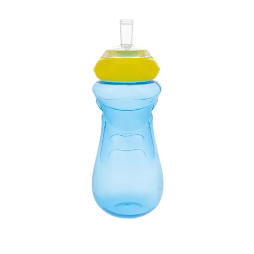 Miniatura 4 de Nuby Vaso deportivo para niños pequeños, resistente a las fugas, con boquilla de silicona suave y válvula táctil, suave con dientes y encías, diseño