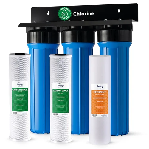 Miniatura 7 de iSpring FC25B Filtro de agua para toda la casa, bloque de carbono CTO, 20” x 4.5” para la eliminación de sedimentos y cloro
