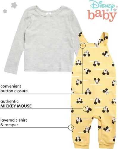 Miniatura 2 de Disney Conjunto de pijama de Mickey Mouse para bebé, 2 piezas y camisa de manga larga