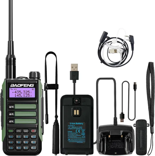 Miniatura 32 de BAOFENG Walkie Talkie UV-16R USB-C 10W con cable de programación Radio bidireccional impermeable de largo alcance de doble banda Radio portátil