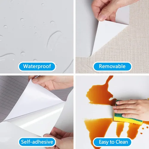 Miniatura 6 de CRE8TIVE Papel de contacto blanco con purpurina para despegar y pegar de 24 x 118 pulgadas, papel tapiz blanco brillante, autoadhesivo, extraíble