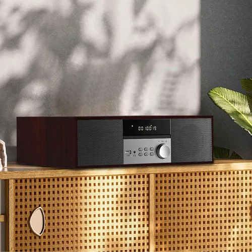 Miniatura 5 de LONPOO Sistemas de sistema estéreo con reproductor de CD, reproductores de CD de 40 W para el hogar, Bluetooth, reproducción USB, radio FM, entrada