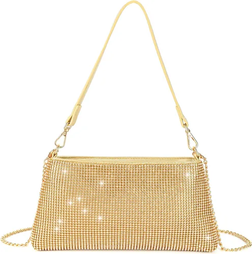 Miniatura 11 de Valleycomfy Bolso de Mano de Brillo para Noche para Mujeres Dama Niña Novia Bolso de Diamantes de Imitación para Baile de Graduación Cóctel Fiesta