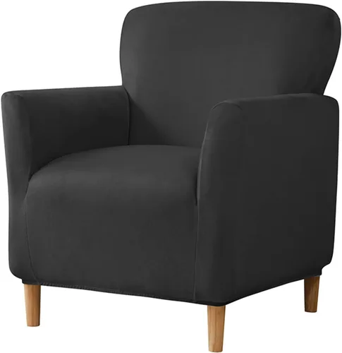 Miniatura 21 de Funda para sillón de color liso, funda de terciopelo de felpa para sillón, fundas gruesas y lavables para sala de estar y dormitorio, color beige