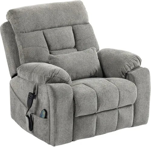 Miniatura 8 de JUUXO Silla reclinable Power Lift extra grande para personas mayores - Sillón reclinable extra ancho para hombre grande con calor y masajes