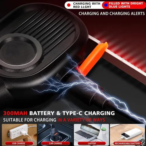 Miniatura 6 de Luz trasera LED para bicicleta, luz de ciclismo de meteoritos - Múltiples modos, recargable por USB, impermeable, adecuada para la mayoría de postes