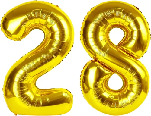 Miniatura 470 de Globo de cumpleaños número 4 dorado de 40 pulgadas, globos gigantes del número cuatro 14 24 34 40 44 2024, globos grandes de lámina de mylar para Oro