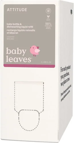 Miniatura 7 de ATTITUDE Jabón para platos y limpiador de biberones para bebés, líquido para lavar platos verificado por EWG, sin tintes ni fragancias añadidos