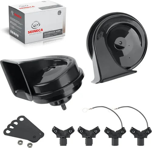 SEINECA - Bocina para coche compatible con Honda, bocina de caracol impermeable de 12 V, 110-125 dB, tono alto/bajo (con dos pares de enchufes)