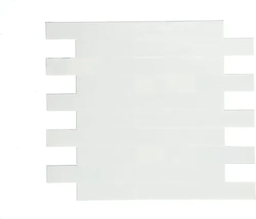 Miniatura 5 de Daltile SimplyStick Mosaix Mosaix - Mosaico de ladrillo de 1.25 x 4 pulgadas para despegar y pegar de piedra caliza y vidrio, color blanco chenilla