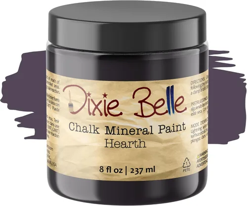 Miniatura 111 de Dixie Belle Paint Company - Pintura con acabado de tiza para muebles, color negro (Caviar), 1 galón, 128 fl oz, pintura mineral color rosa intenso