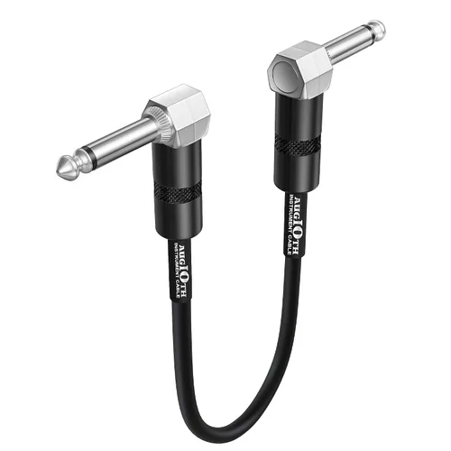 Miniatura 8 de Cable de conexión de guitarra de 6 pulgadas, cables de pedal de efecto de guitarra de 5.9 in, en ángulo