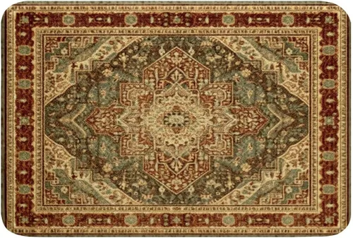 Miniatura 8 de Erosebridal Alfombras de baño vintage art decó, alfombra de baño antideslizante con medallón oriental rojo, 16 x 24 pulgadas, estilo bohemio, turco