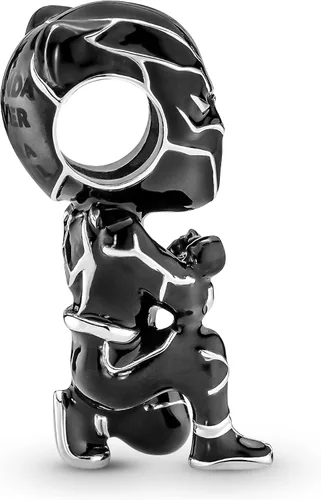 Miniatura 3 de PANDORA 790783C01 Marvel The Avengers Black Panther Charm Plata esterlina No es una piedra preciosa