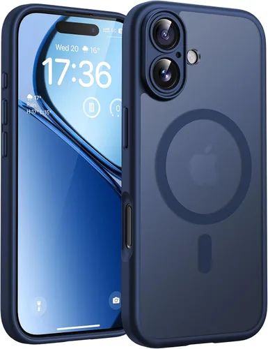 Miniatura 116 de TOCOL Funda magnética 3 en 1 para iPhone 14 Pro, mejorada [protección completa de cámara] con 2 protectores de pantalla, funda de grado militar Azul