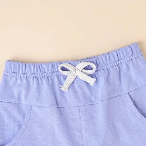 Miniatura 75 de Ropa para bebé niño pequeño, trajes de verano de manga corta, camiseta de retazos y pantalón con bolsillo, conjunto de 2 piezas, 12 meses a 4 años
