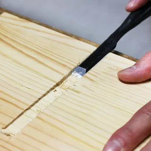 Miniatura 5 de KAKURI Cincel de madera japonés para carpintería 1-5/8" (42 mm), fabricado en Japón, cincel de madera Oire Nomi, hoja de acero de alto carbono