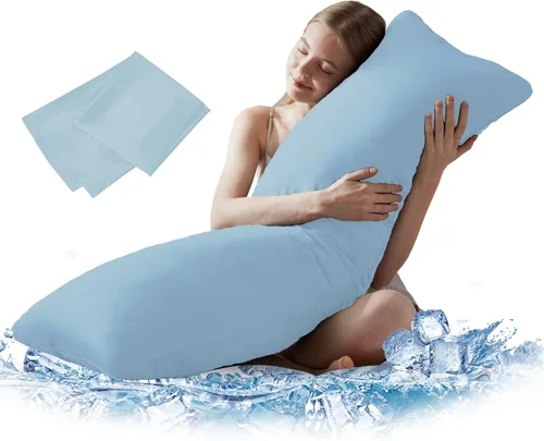 Miniatura 8 de DOWNCOOL Relleno de Almohada Grande para el Cuerpo - Almohada Transpirable de Cuerpo Completo para Personas que Duermen de Lado - Almohada de Cama